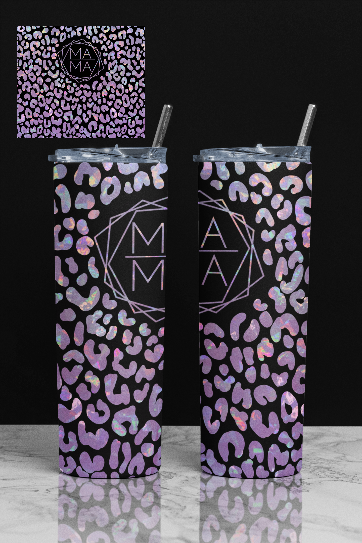 Mama Dark Purple Tumbler